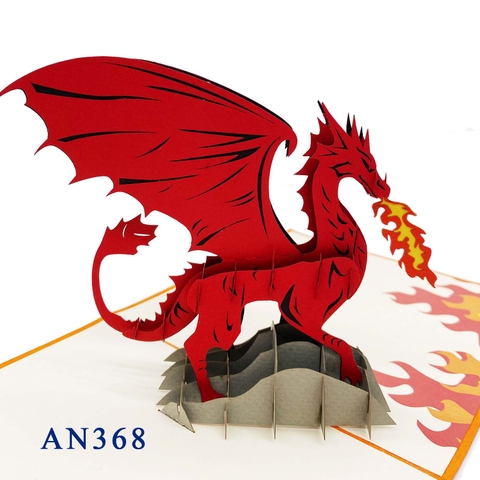 Fire Breathing Dragon Pop Up Card