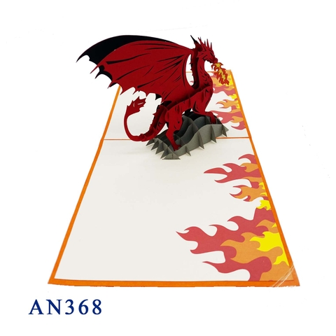 Fire Breathing Dragon Pop Up Card