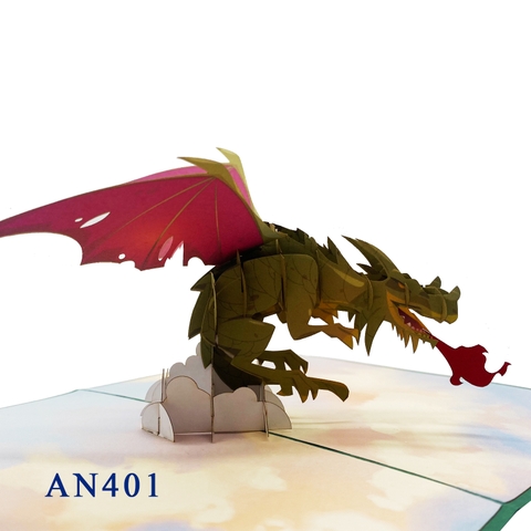 Fire Dragon Pop Up Card