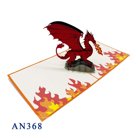 Fire Breathing Dragon Pop Up Card