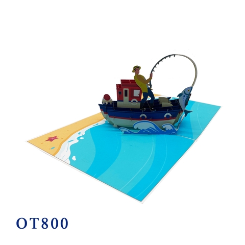 Fisherman 3D Pop Up Card