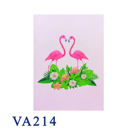 Flamingo 2 Pop Up Card