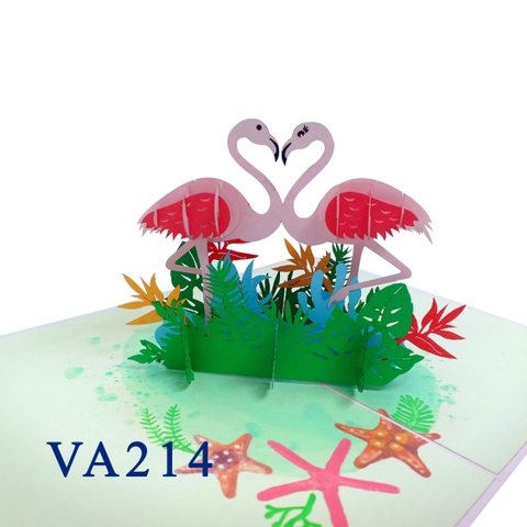 Flamingo 2 Pop Up Card