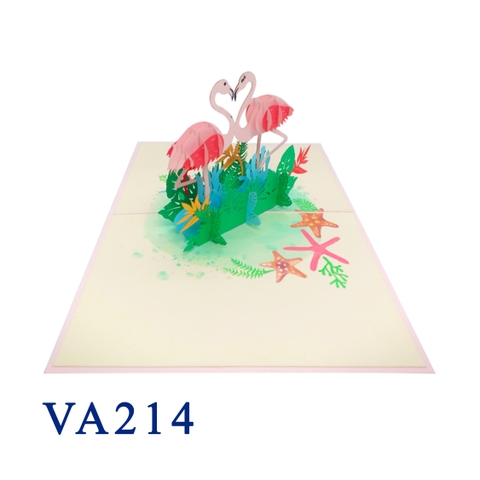 Flamingo 2 Pop Up Card