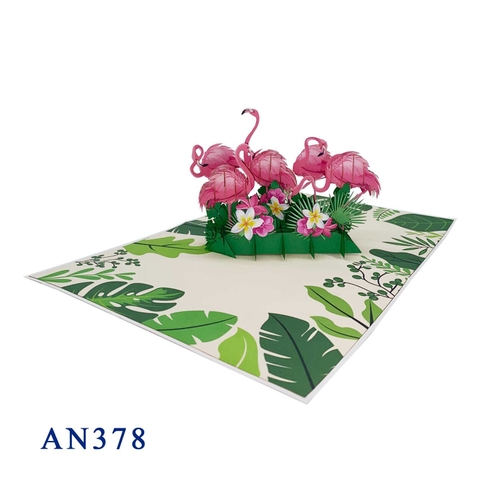 Flamingo Pop Up Card