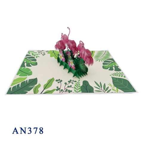 Flamingo Pop Up Card