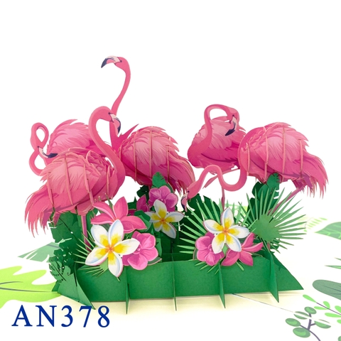 Flamingo Pop Up Card