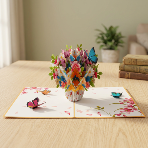 Flower Bouquet Pop-Up Card