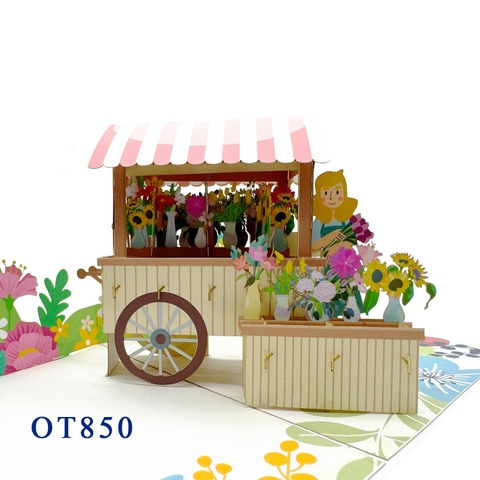 Flowers Shop Pop Up Greeting Card