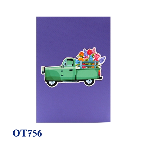 Flowers Truck Pop Up Card