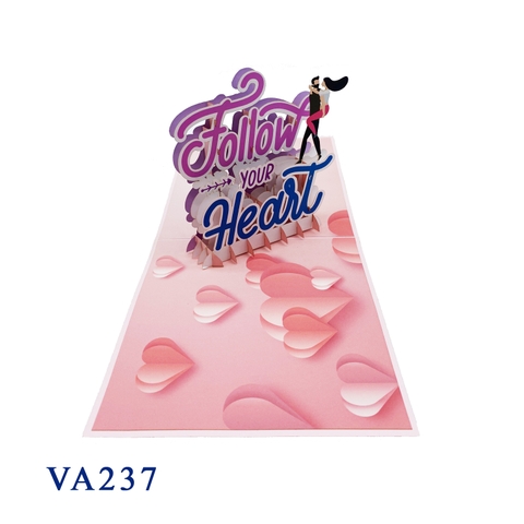 Follow Your Heart Pop Up Card