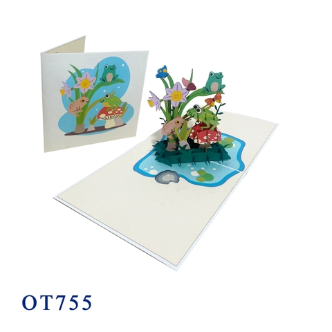 Frogs Pop Up Card