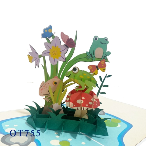 Frogs Pop Up Card