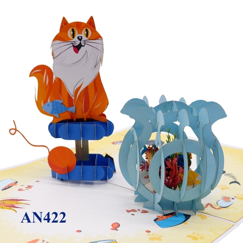 Funny Cat Pop Up Card