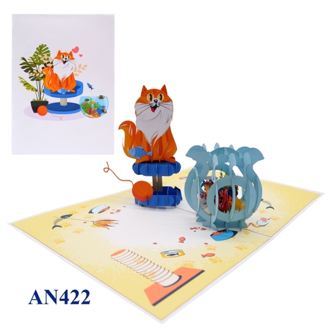 Funny Cat Pop Up Card