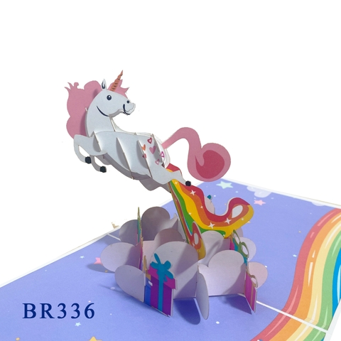 Funny Unicorn Happy Birthday Pop Up Card