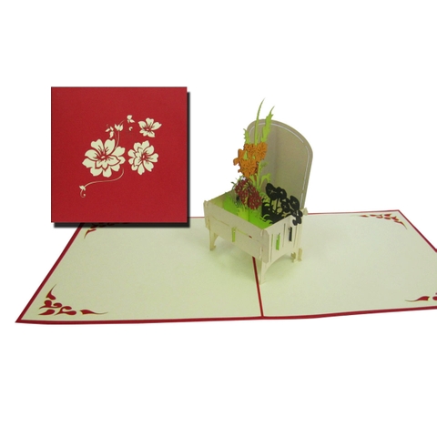 CHAIR OF FLOWERS POP UP 3D CARD