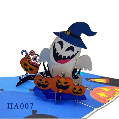 Ghost Halloween Pop Up Card