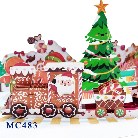 Gingerbread Train Pop-Up Card