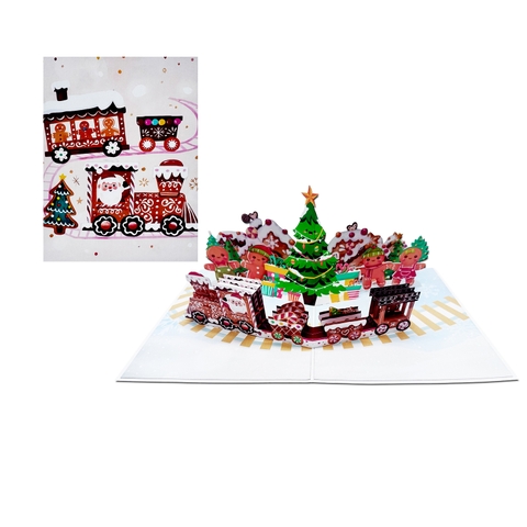 Gingerbread Train Pop-Up Card