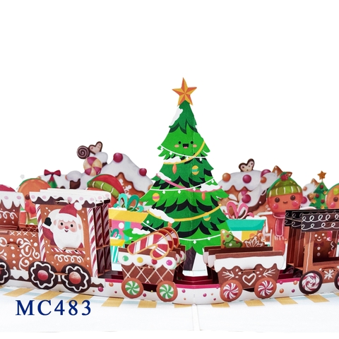 Gingerbread Train Pop-Up Card