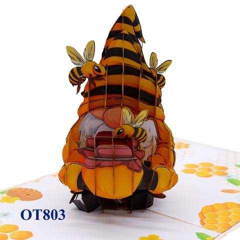 Gnome Bee Pop Up Card
