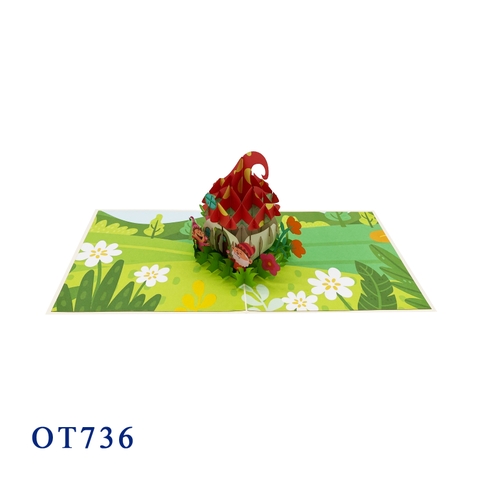 Gnomes House Pop Up Card