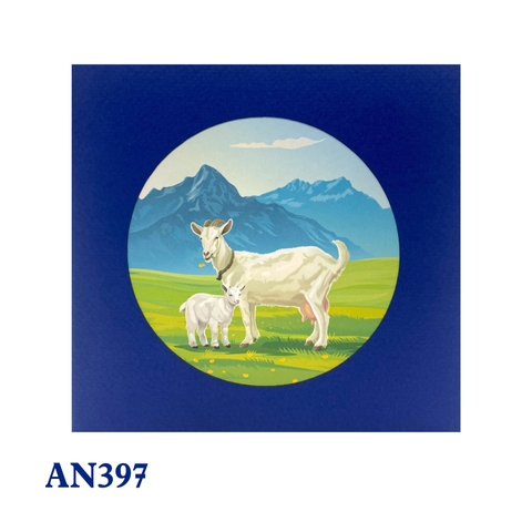 Goats Pop Up Card