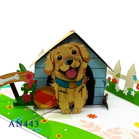 Golden Retriever Pop Up Card