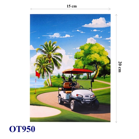 3D Pop-up Golf Cart Card