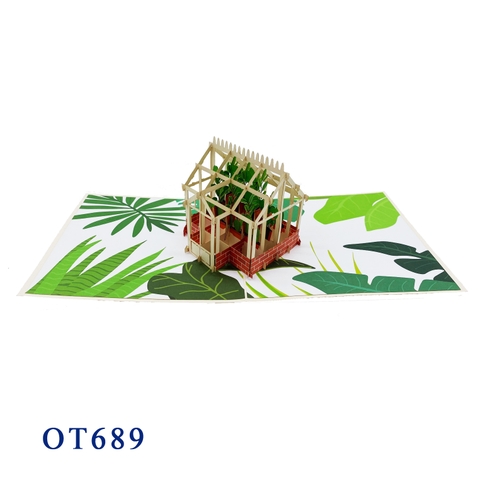 Green House Pop  Up Card