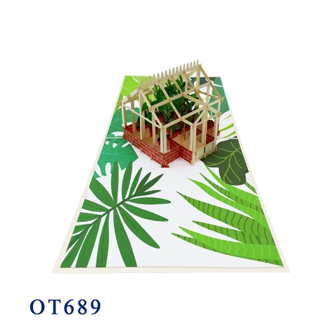 Green House Pop  Up Card