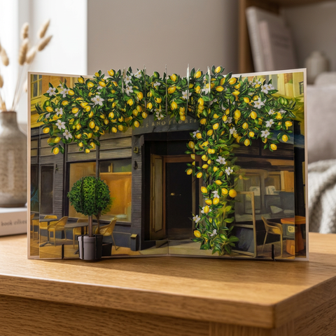 Lemon Café Pop-Up Card – A Refreshing 3D Greeting Card