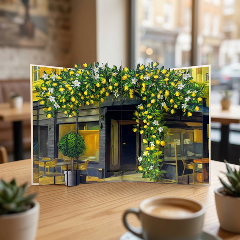 Lemon Café Pop-Up Card – A Refreshing 3D Greeting Card