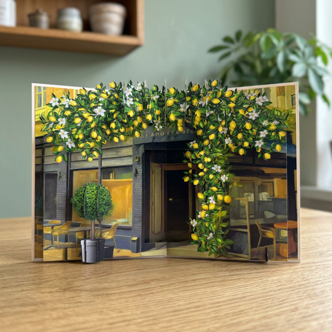 Lemon Café Pop-Up Card – A Refreshing 3D Greeting Card
