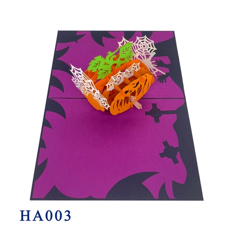 Halloween Pumpkin 3 Pop Up Card
