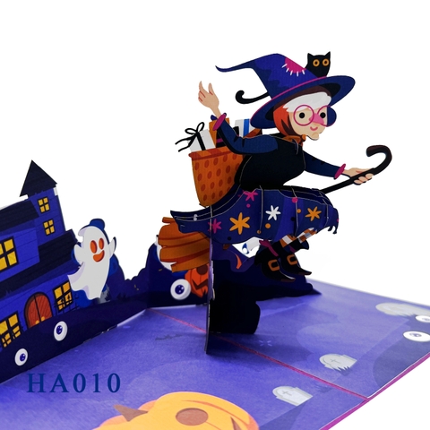 Halloween Witch Pop Up Card