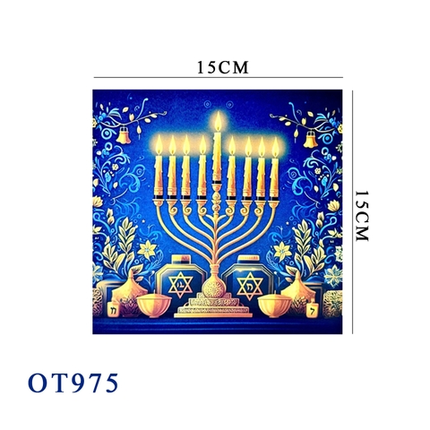 Hanukkah Menorah Pop-up Card | Handmade 3D Holiday Greeting