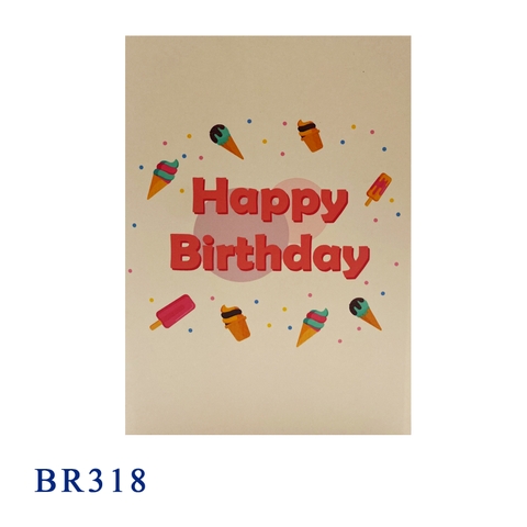 Happy Birthday Ice Cream Truck Pop Up Card