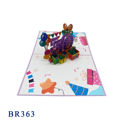 Happy Birthday Age Number Pop Up Card