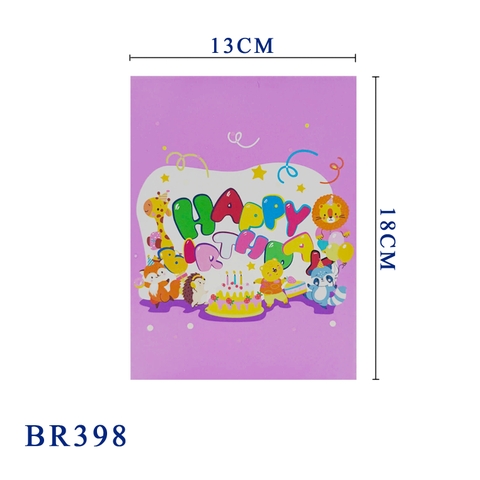 Happy Birthday Animals Pop Up Card