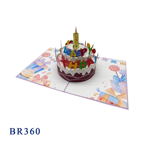 Happy Birthday Cake Pop Up Card