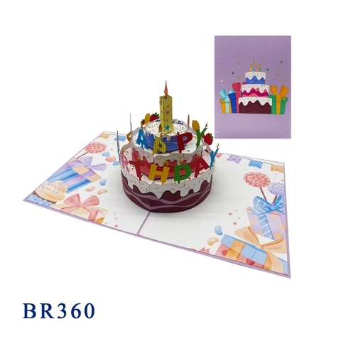 Happy Birthday Cake Pop Up Card
