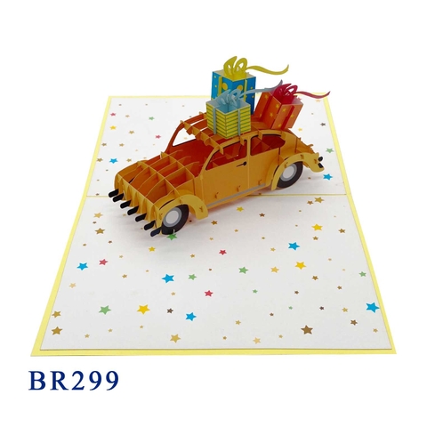 Happy Birthday Car Gifts Pop Up Card