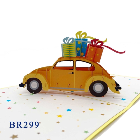 Happy Birthday Car Gifts Pop Up Card