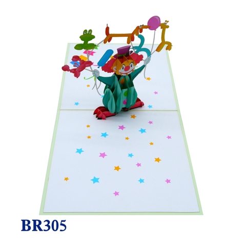 Happy Birthday Clown Pop Up Card