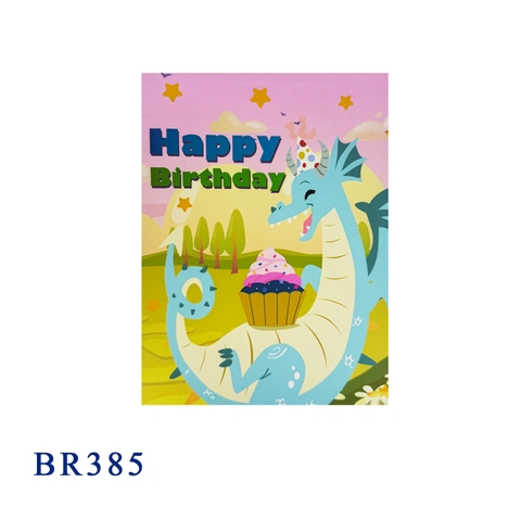 Happy Birthday Cute Dragon Pop Up Card