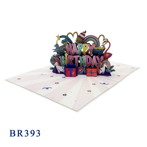 Happy Birthday For Girls Pop Up Card