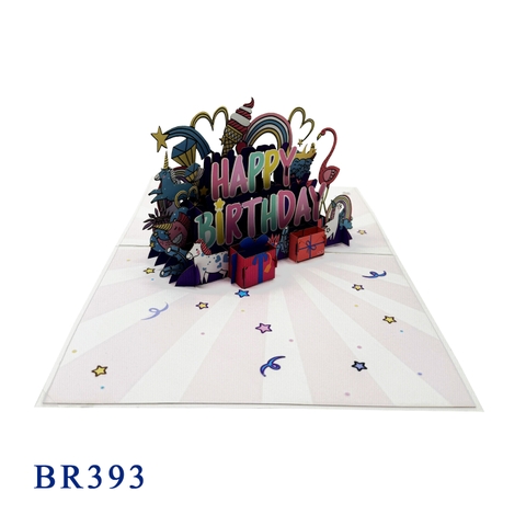 Happy Birthday For Girls Pop Up Card
