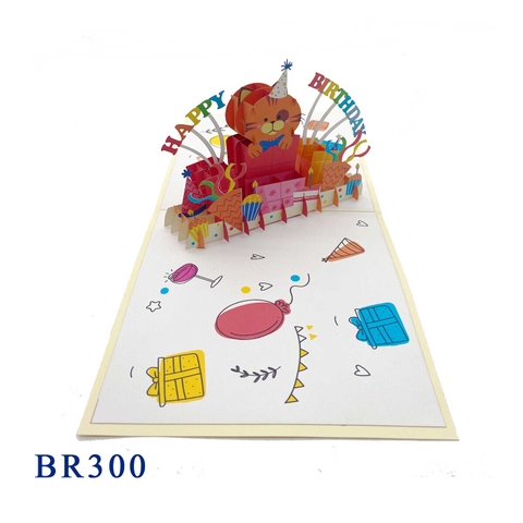 Happy Birthday Kitten Gifts Pop Up Card